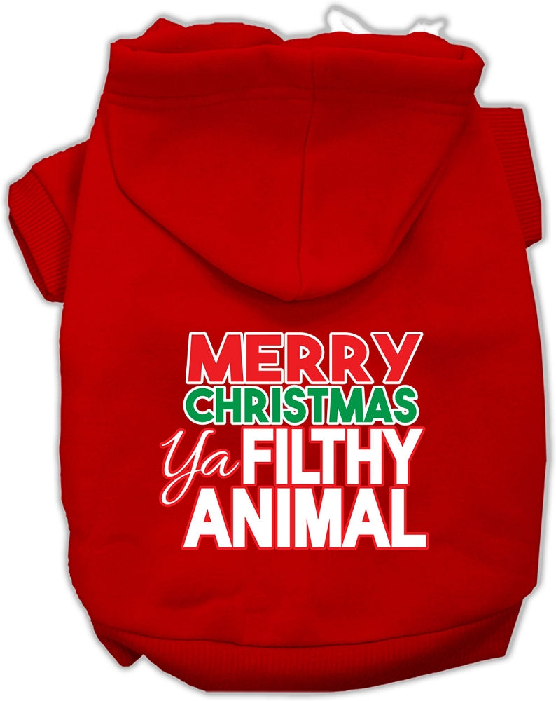 Ya Filthy Animal Screen Print Pet Hoodie Red Med Default Title