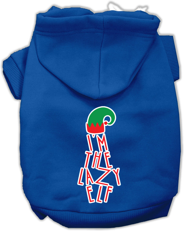 Lazy Elf Screen Print Pet Hoodie Blue Xxl Default Title