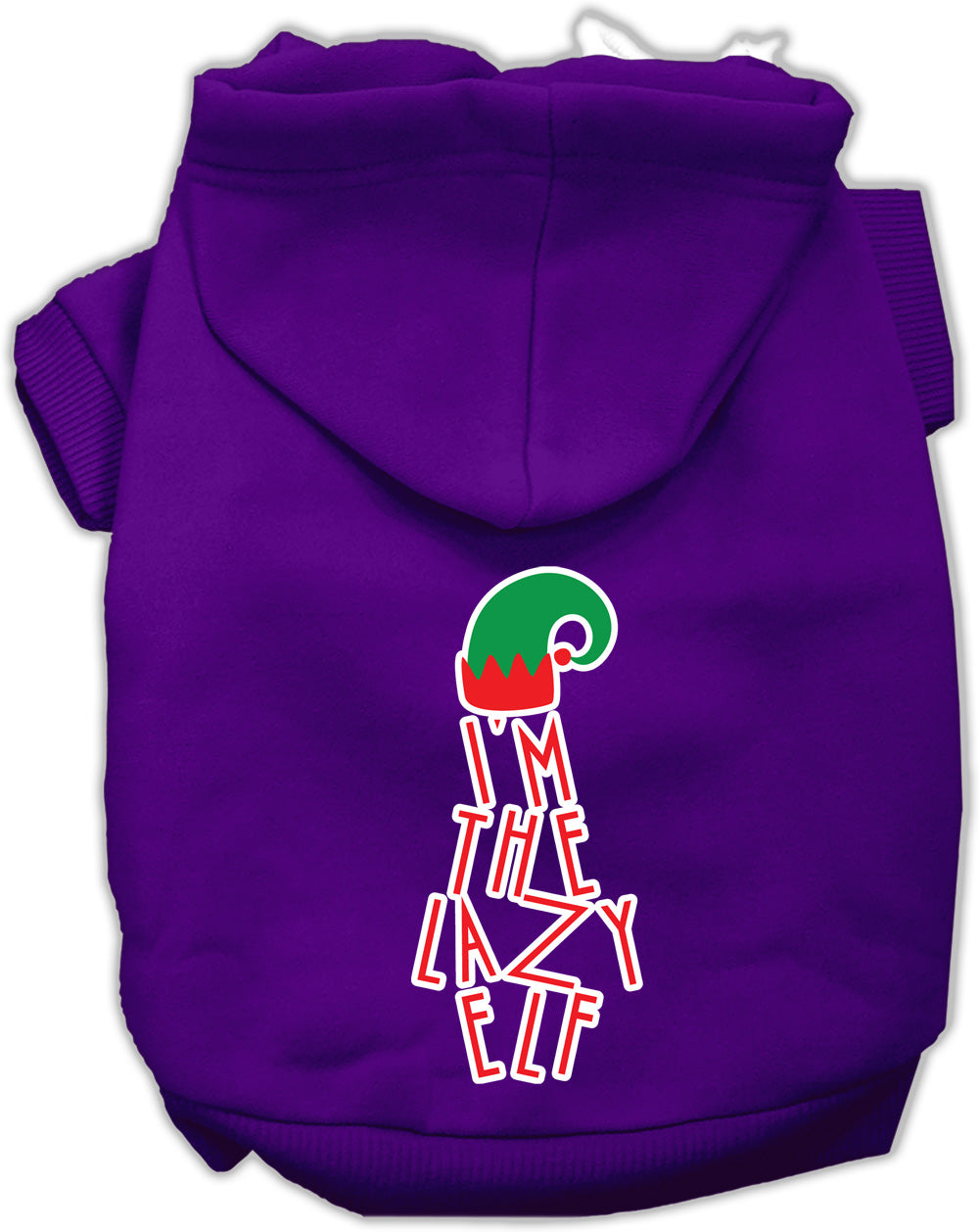 Lazy Elf Screen Print Pet Hoodie Purple Xxxl Default Title