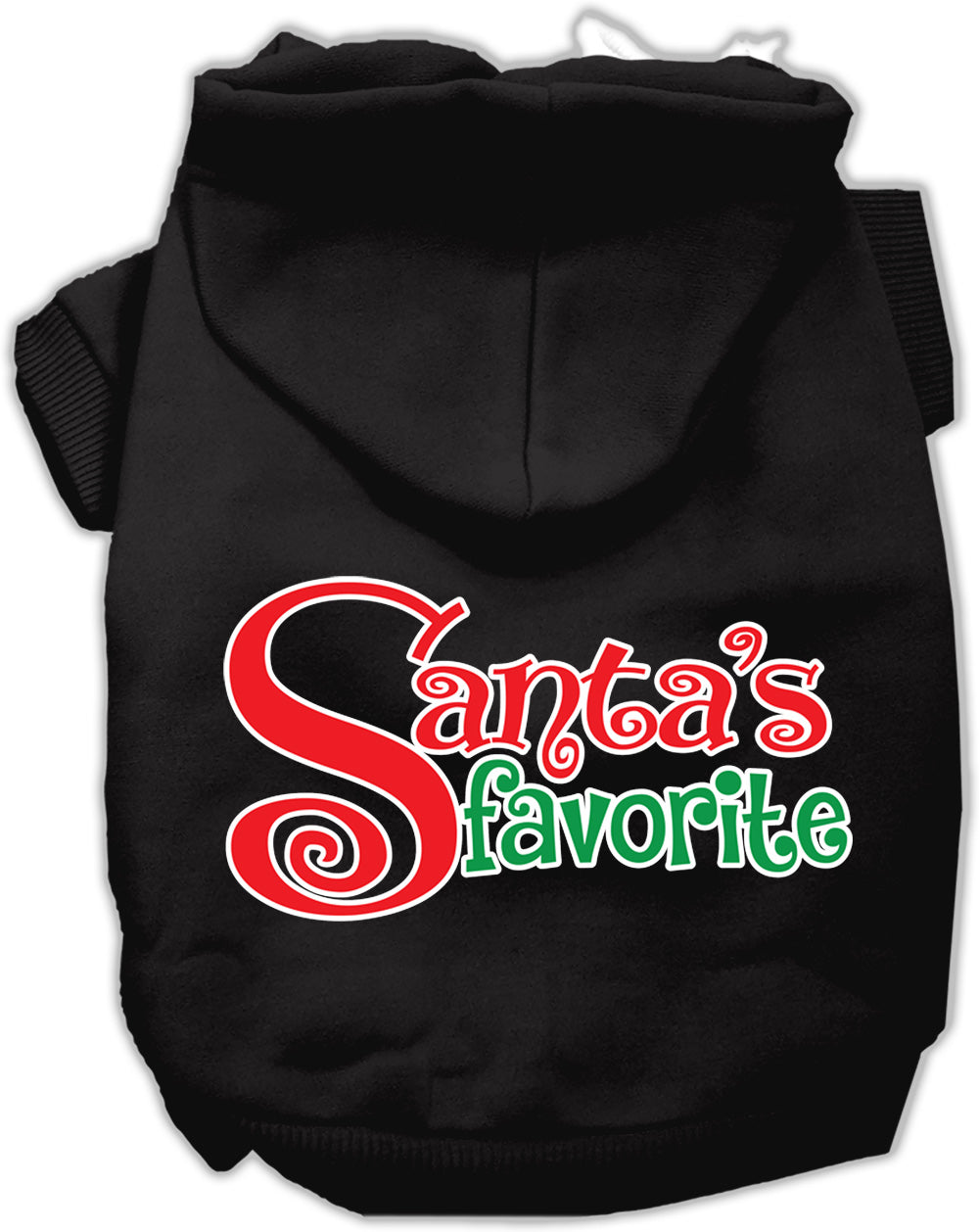 Santa's Favorite Screen Print Pet Hoodie Black Xl Default Title