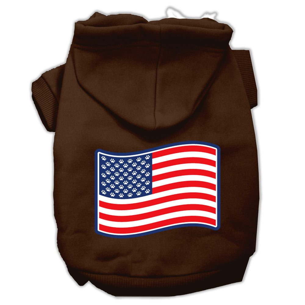 Paws And Stripes Screen Print Pet Hoodies Brown Xl Default Title