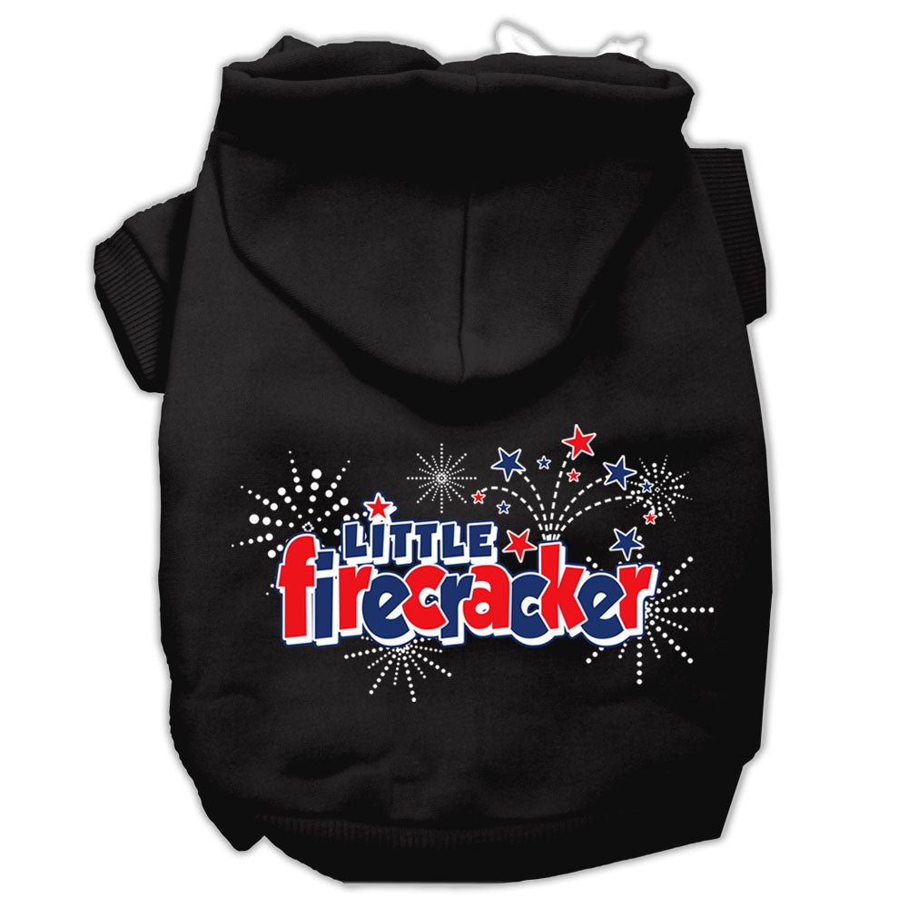 Little Firecracker Screen Print Pet Hoodies Black Xxl GreatEagleInc