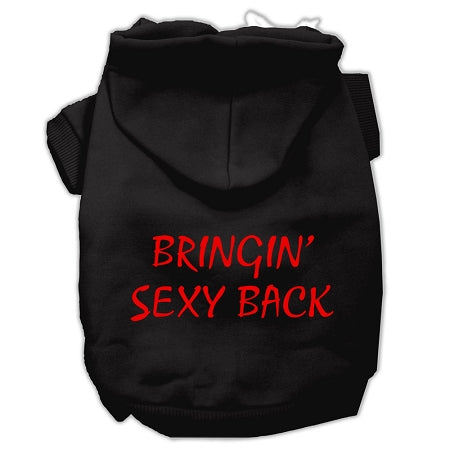 Bringin' Sexy Back Screen Print Pet Hoodies Black Size Lg Default Title