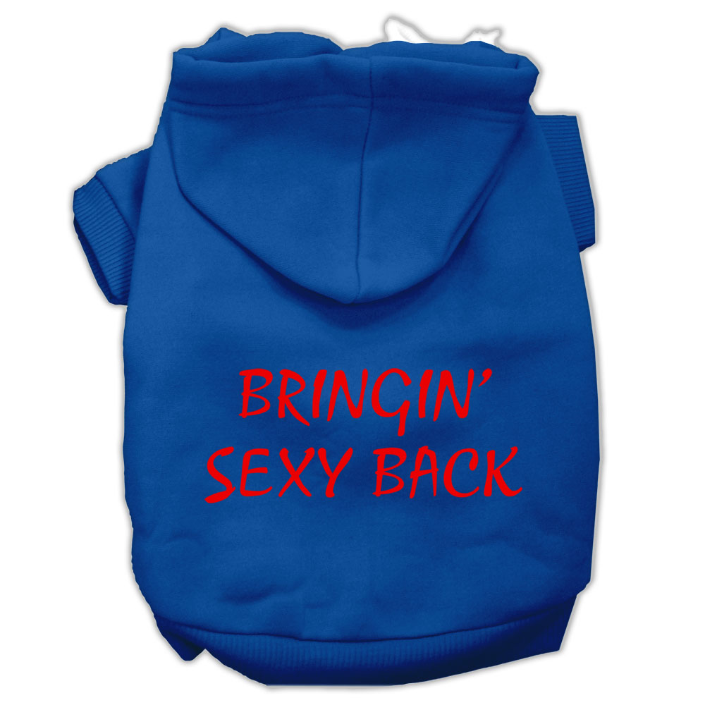Bringin' Sexy Back Screen Print Pet Hoodies Blue Size Xs Default Title