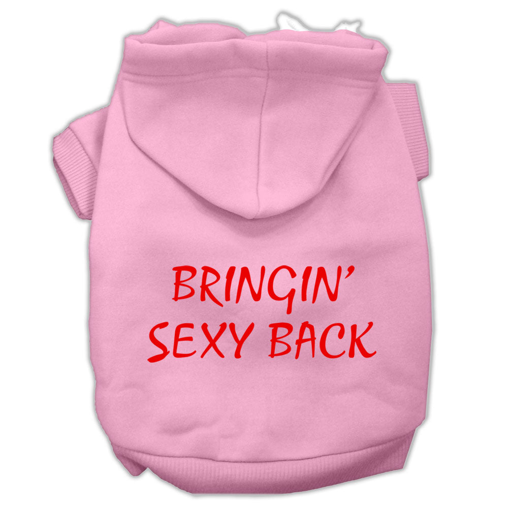 Bringin' Sexy Back Screen Print Pet Hoodies Light Pink Size Xs Default Title