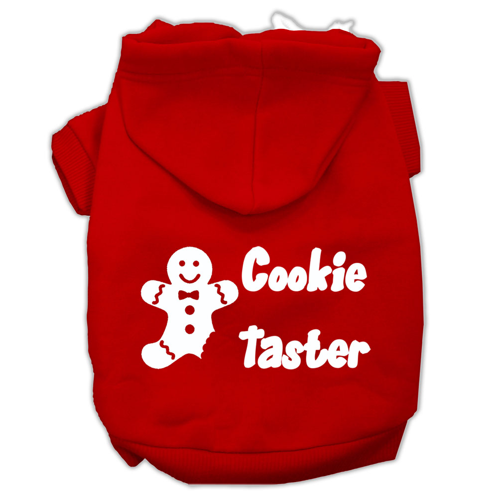 Cookie Taster Screen Print Pet Hoodies Red Size Xs GreatEagleInc