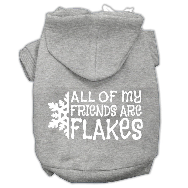 All My Friends Are Flakes Screen Print Pet Hoodies Grey Size Xs Default Title