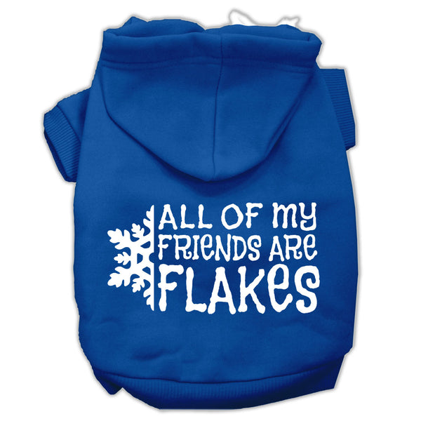 All My Friends Are Flakes Screen Print Pet Hoodies Blue Size Xxl Default Title