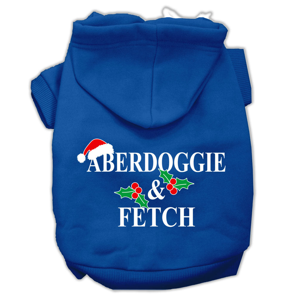 Aberdoggie Christmas Screen Print Pet Hoodies Blue Size Xl GreatEagleInc