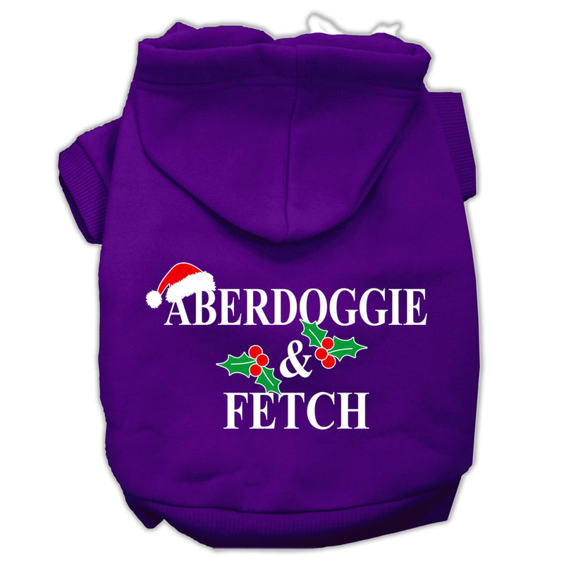 Aberdoggie Christmas Screen Print Pet Hoodies Purple Size Xxxl GreatEagleInc