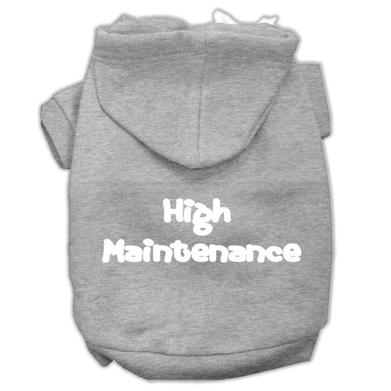 High Maintenance Screen Print Pet Hoodies Grey Xxl GreatEagleInc