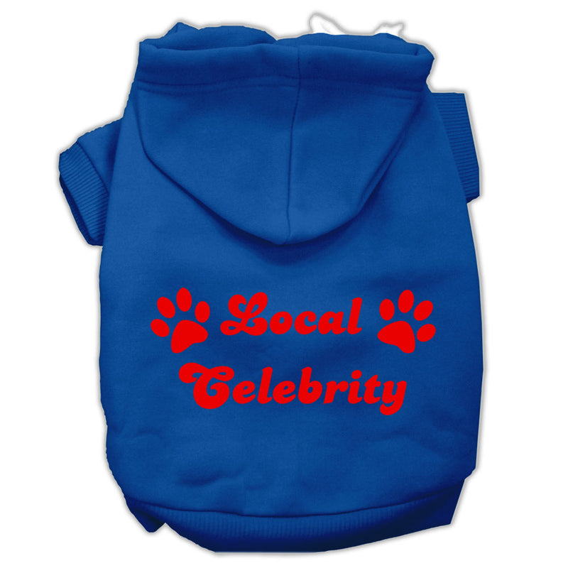 Local Celebrity Screen Print Pet Hoodies Blue Size Xs GreatEagleInc