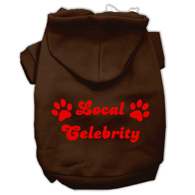 Local Celebrity Screen Print Pet Hoodies Brown Size Xs GreatEagleInc