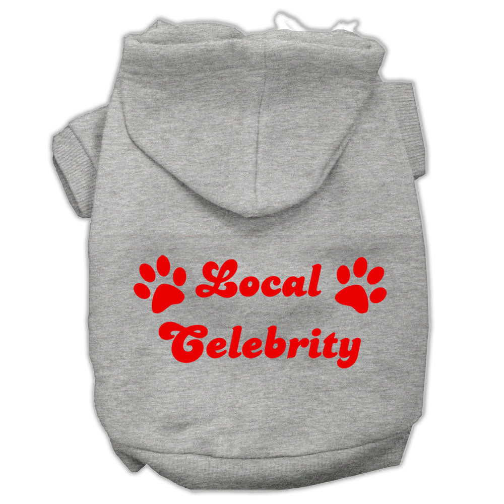 Local Celebrity Screen Print Pet Hoodies Grey Size Xs GreatEagleInc