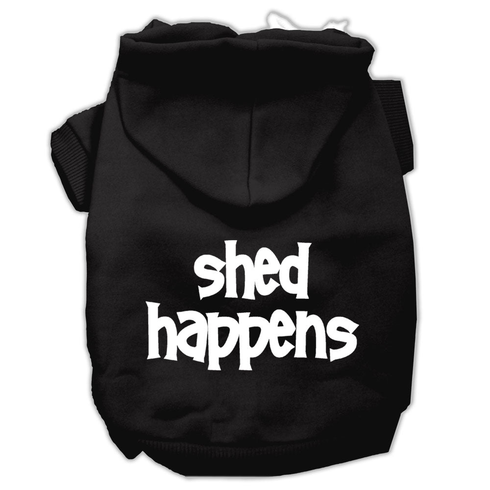 Shed Happens Screen Print Pet Hoodies Black Size Lg GreatEagleInc