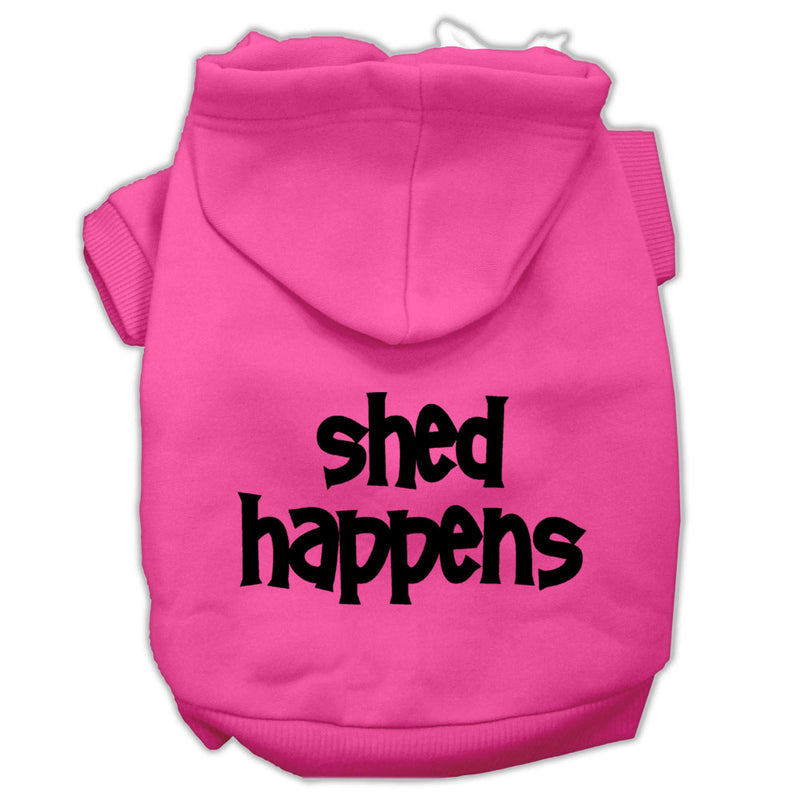 Shed Happens Screen Print Pet Hoodies Bright Pink Size Xl GreatEagleInc