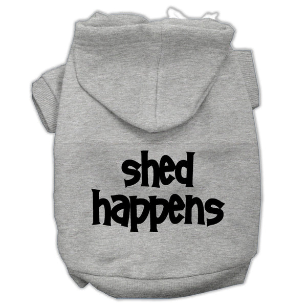 Shed Happens Screen Print Pet Hoodies Grey Size Xxl GreatEagleInc