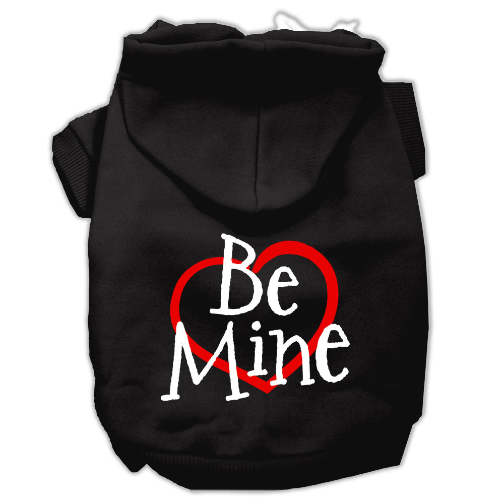 Be Mine Screen Print Pet Hoodies Black Size Xs GreatEagleInc