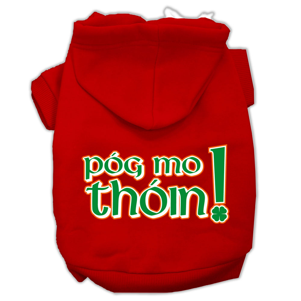 Pog Mo Thoin Screen Print Pet Hoodies Red Size Xs GreatEagleInc