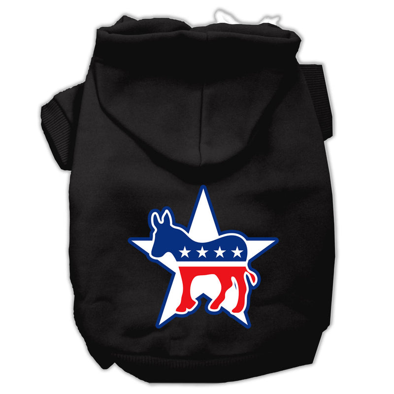 Democrat Screen Print Pet Hoodies Black Size Lg GreatEagleInc