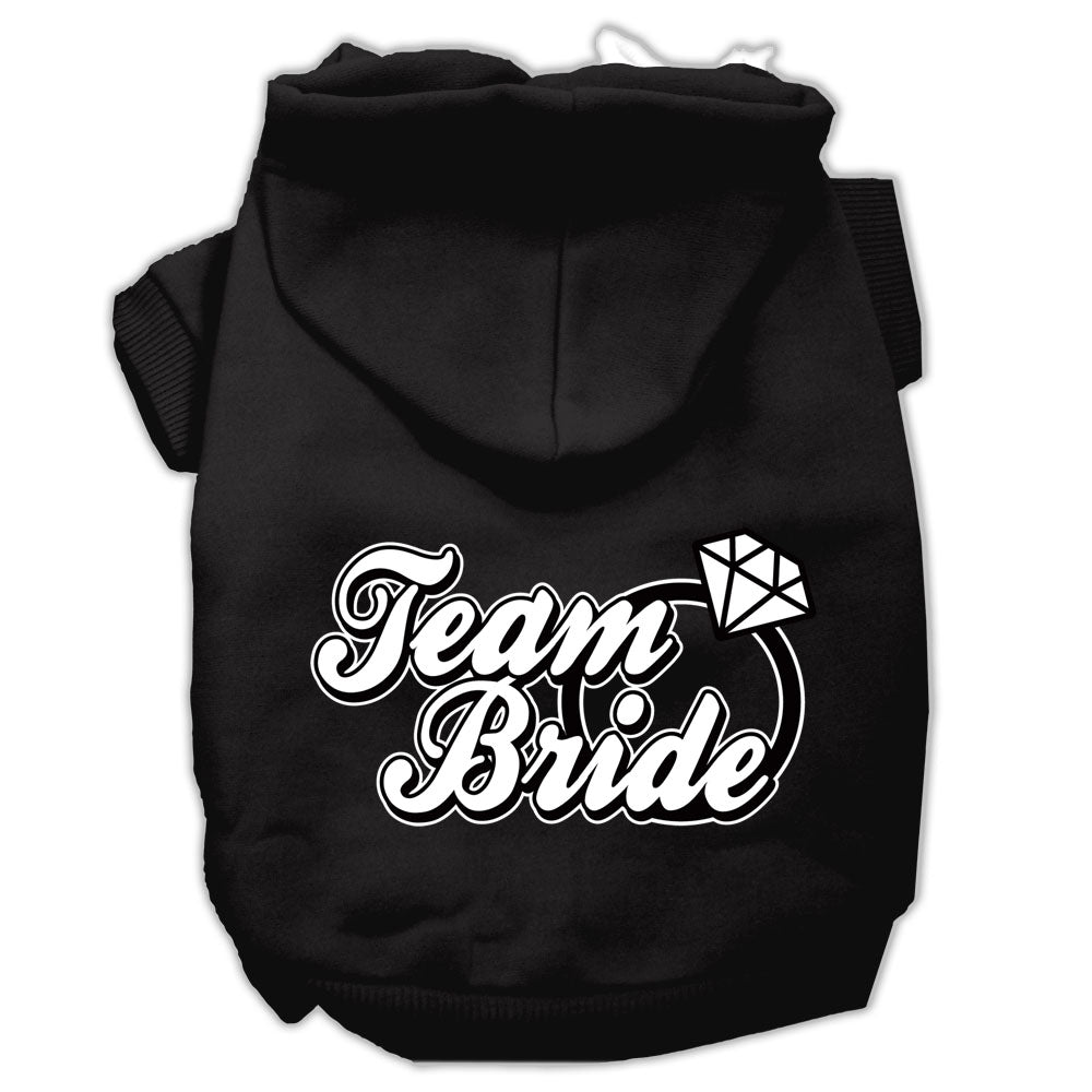 Team Bride Screen Print Pet Hoodies Black Size Lg Default Title