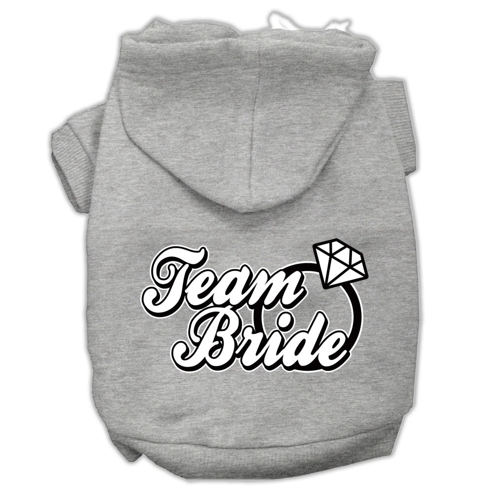 Team Bride Screen Print Pet Hoodies Grey Size Xl Default Title
