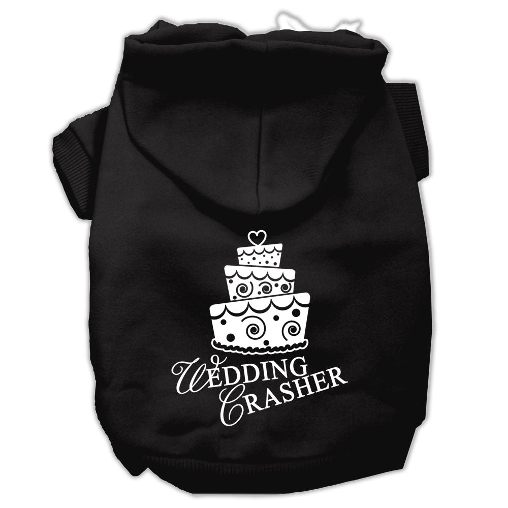 Wedding Crasher Screen Print Pet Hoodies Black Size Lg GreatEagleInc