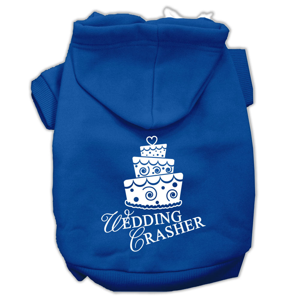 Wedding Crasher Screen Print Pet Hoodies Blue Size Lg GreatEagleInc