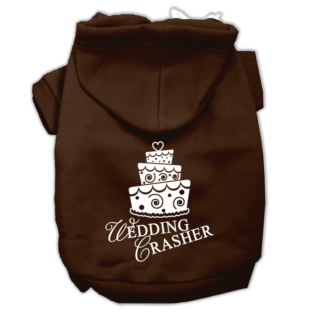 Wedding Crasher Screen Print Pet Hoodies Brown Size Lg GreatEagleInc