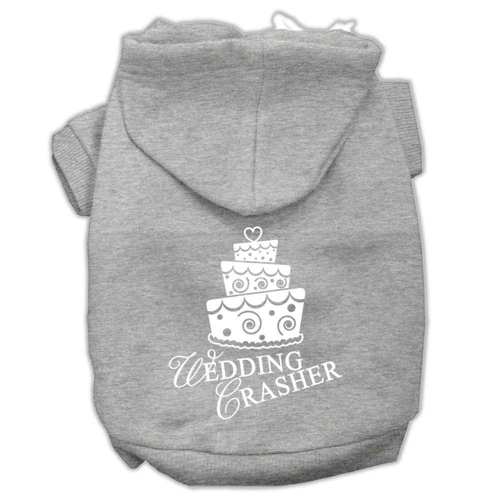 Wedding Crasher Screen Print Pet Hoodies Grey Size Lg GreatEagleInc