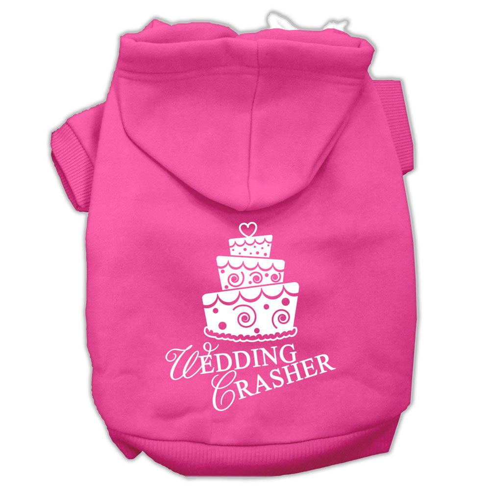 Wedding Crasher Screen Print Pet Hoodies Bright Pink Size Med Default Title