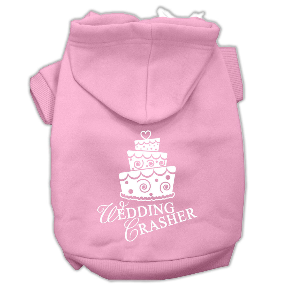 Wedding Crasher Screen Print Pet Hoodies Light Pink Size Med Default Title