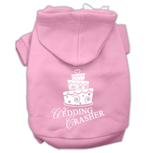 Wedding Crasher Screen Print Pet Hoodies Light Pink Size Med Default Title