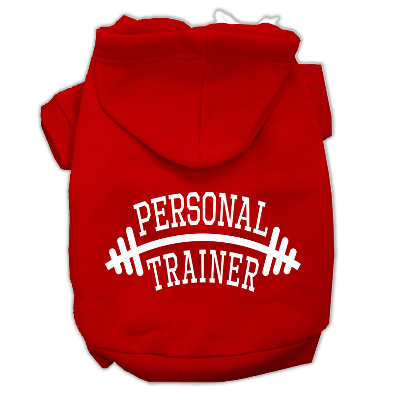 Personal Trainer Screen Print Pet Hoodies Red Size Lg GreatEagleInc