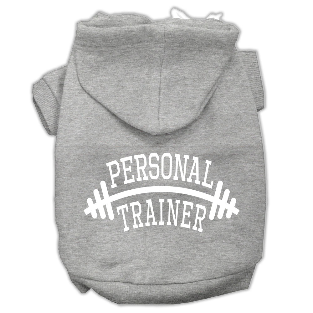 Personal Trainer Screen Print Pet Hoodies Grey Size Med GreatEagleInc