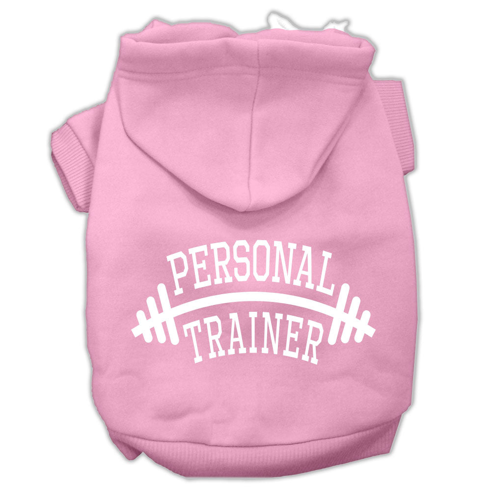 Personal Trainer Screen Print Pet Hoodies Light Pink Size Med GreatEagleInc