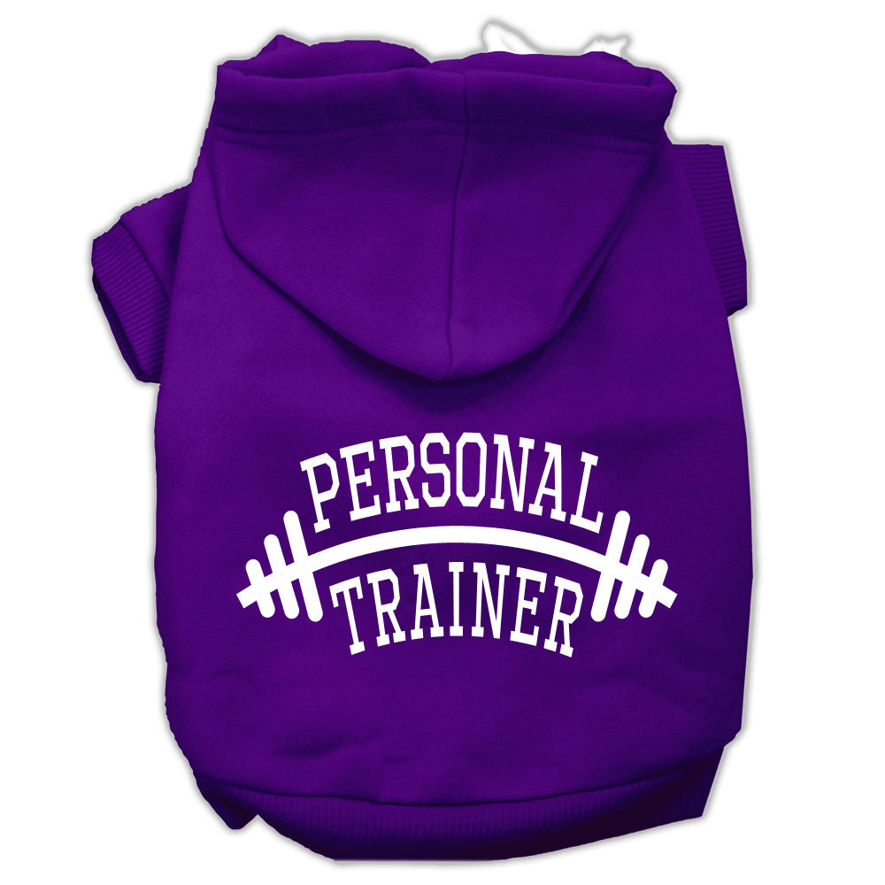 Personal Trainer Screen Print Pet Hoodies Purple Size Sm Default Title
