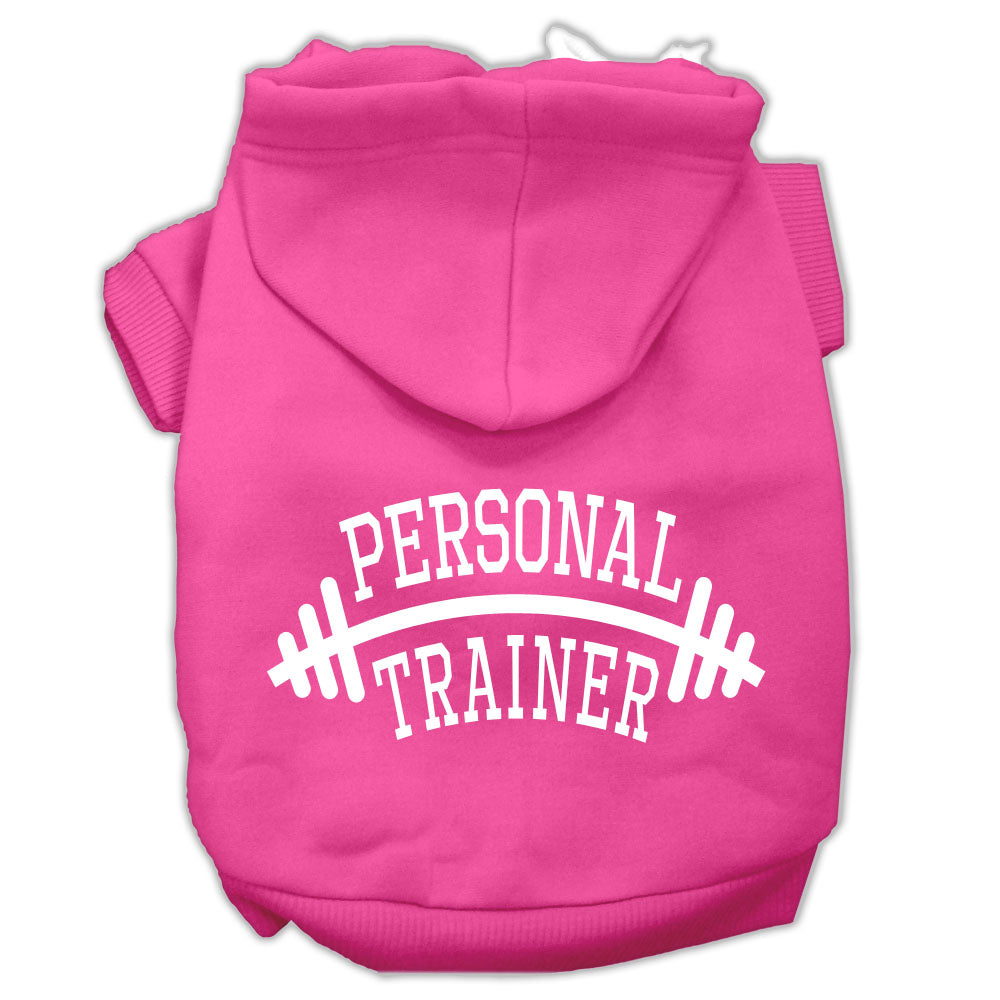 Personal Trainer Screen Print Pet Hoodies Bright Pink Size Xl Default Title