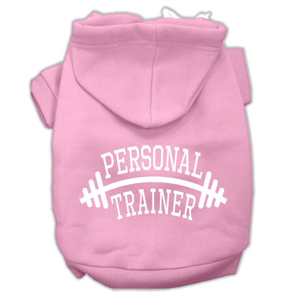 Personal Trainer Screen Print Pet Hoodies Light Pink Size Xl Default Title