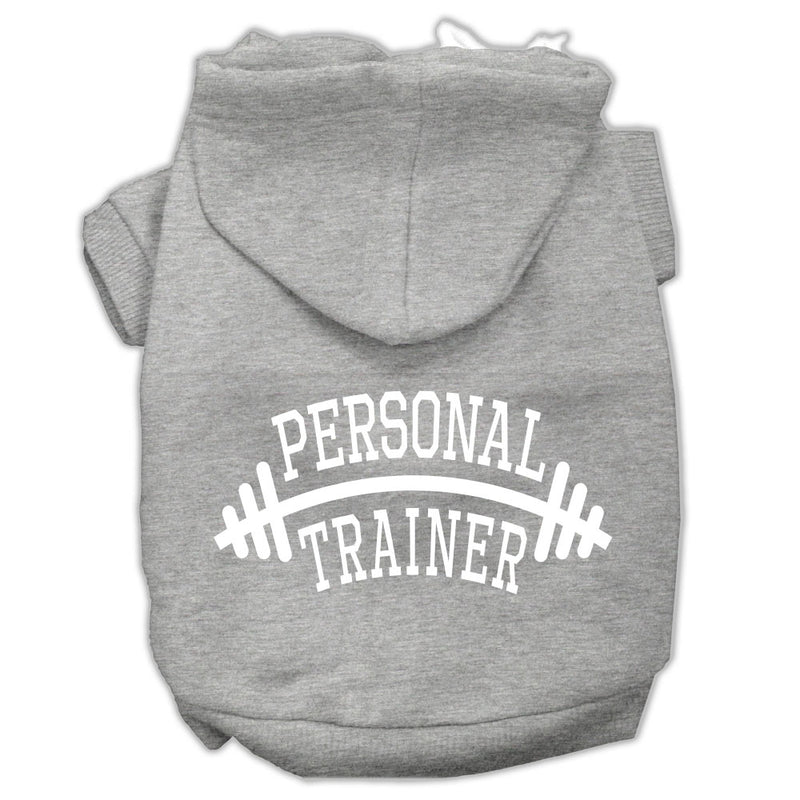 Personal Trainer Screen Print Pet Hoodies Grey Size Xs GreatEagleInc