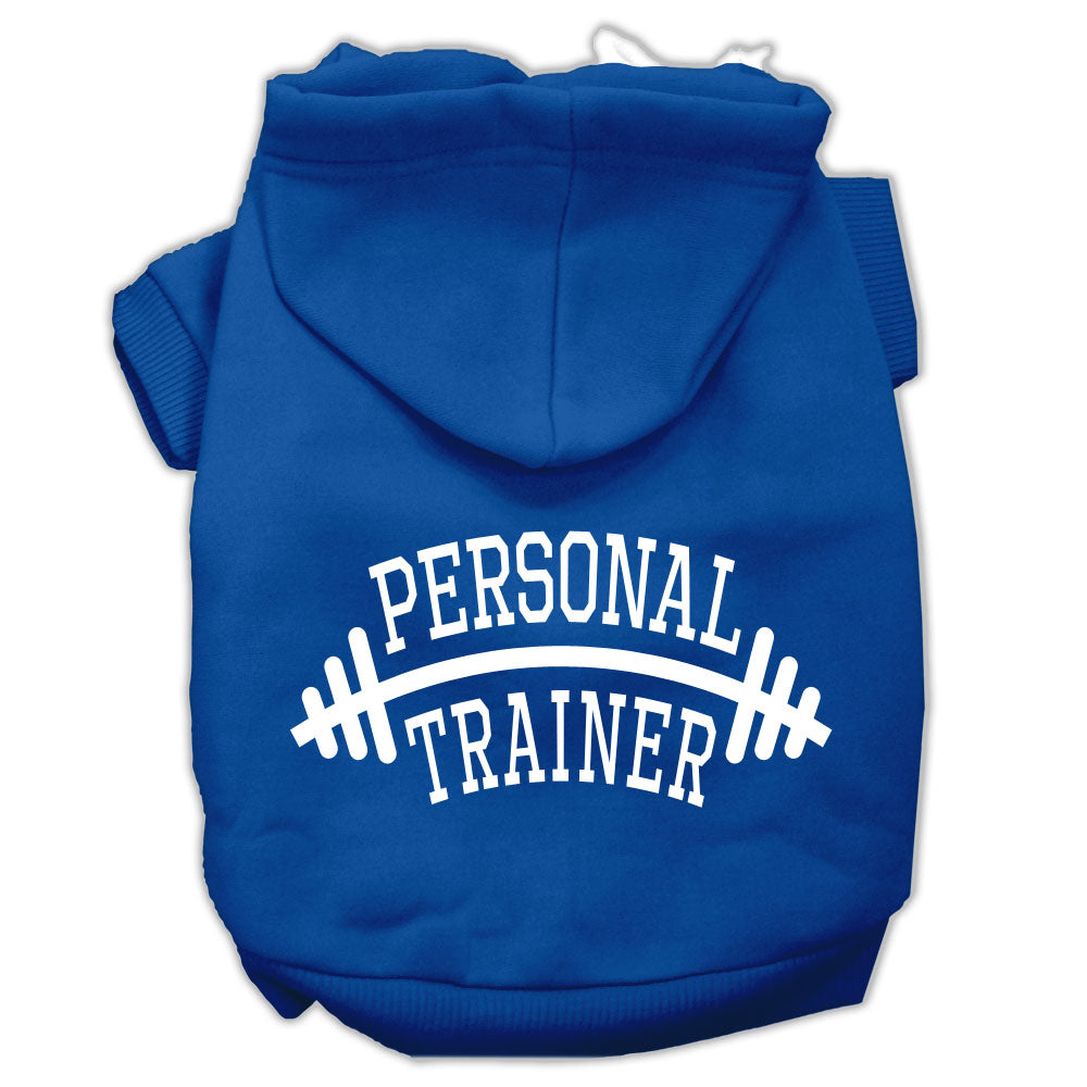 Personal Trainer Screen Print Pet Hoodies Blue Size Xxxl Default Title