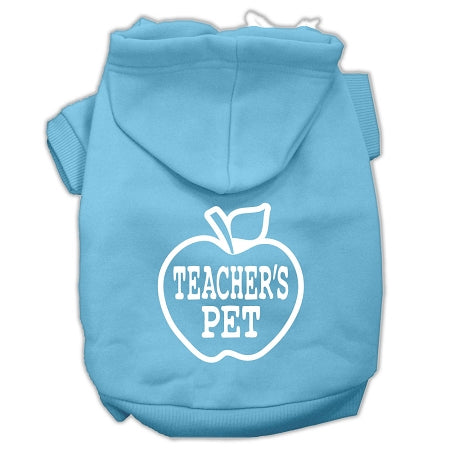 Teachers Pet Screen Print Pet Hoodies Baby Blue Size L GreatEagleInc