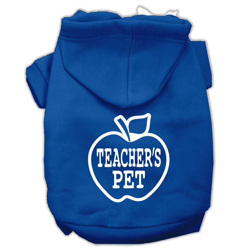 Teachers Pet Screen Print Pet Hoodies Blue Size L GreatEagleInc