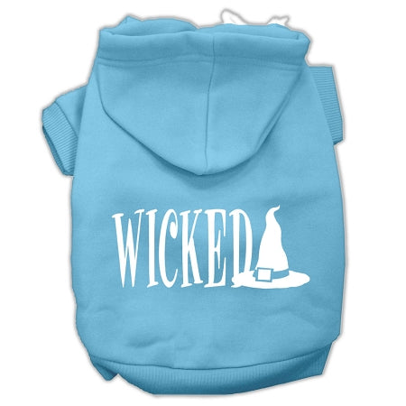 Wicked Screen Print Pet Hoodies Baby Blue Size M GreatEagleInc