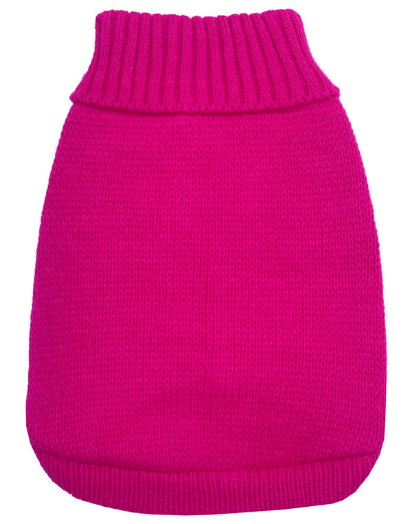 Knit Pet Sweater Bright Pink Size Xl Default Title