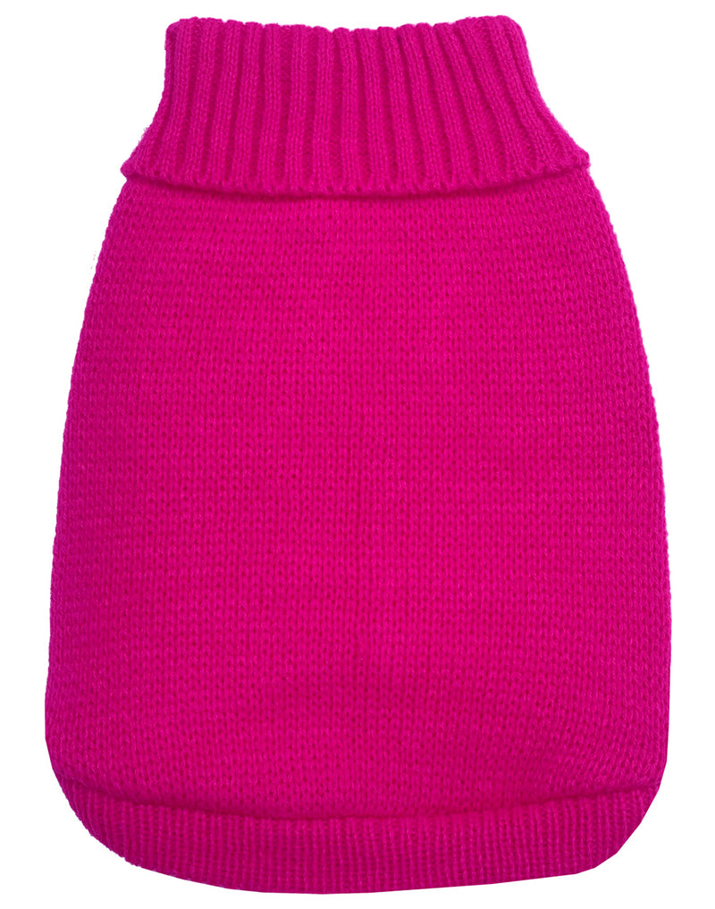 Knit Pet Sweater Bright Pink Size Xs
