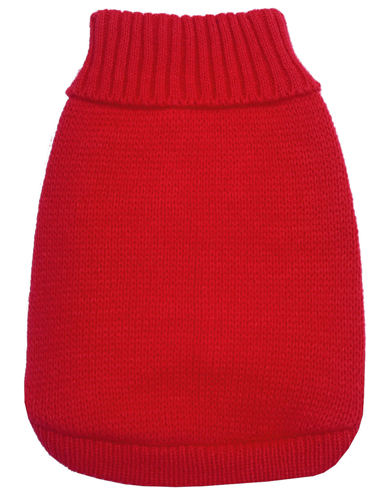 Knit Pet Sweater Red Size Medium
