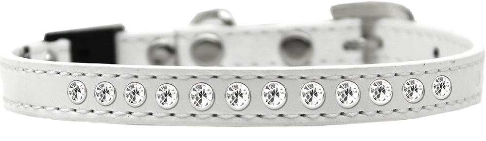 Clear Jewel Breakaway Cat Collar White Size 14 Default Title