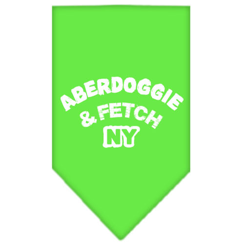 Aberdoggie Ny Screen Print Bandana Lime Green Large GreatEagleInc