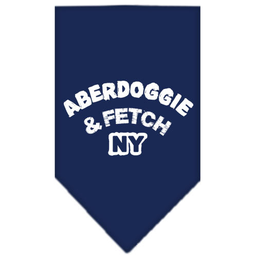 Aberdoggie Ny Screen Print Bandana Navy Blue Large GreatEagleInc